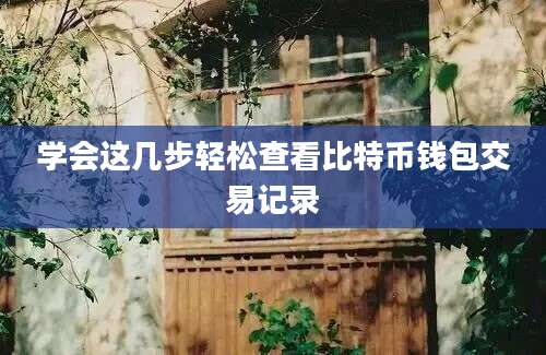 学会这几步轻松查看比特币钱包交易记录