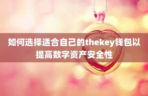 如何选择适合自己的thekey钱包以提高数字资产安全性