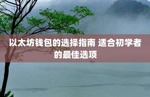 以太坊钱包的选择指南 适合初学者的最佳选项