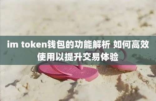 im token钱包的功能解析 如何高效使用以提升交易体验