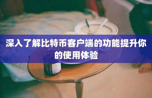 深入了解比特币客户端的功能提升你的使用体验