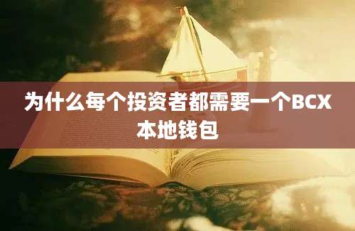 为什么每个投资者都需要一个BCX本地钱包