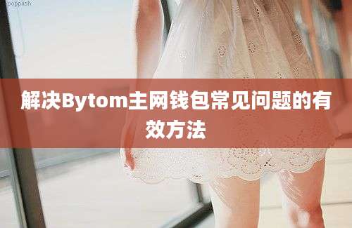 解决Bytom主网钱包常见问题的有效方法