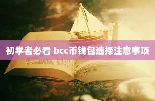 初学者必看 bcc币钱包选择注意事项