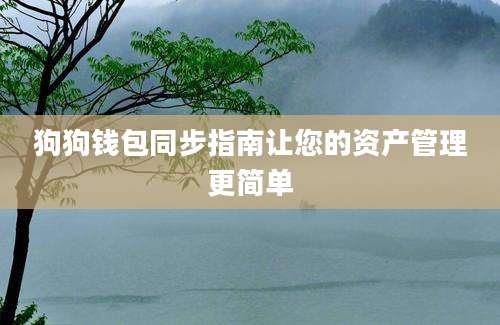 狗狗钱包同步指南让您的资产管理更简单